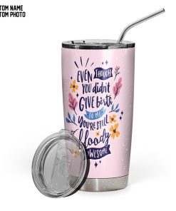 Gearhumans 3D Happy Mothers day To My Amazing Stepmom Custom Name Custom Photo Tumbler