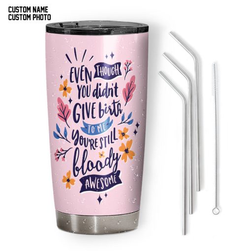 Gearhumans 3D Happy Mothers day To My Amazing Stepmom Custom Name Custom Photo Tumbler - Image 2