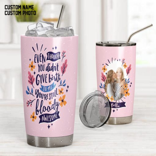 Gearhumans 3D Happy Mothers day To My Amazing Stepmom Custom Name Custom Photo Tumbler - Image 6