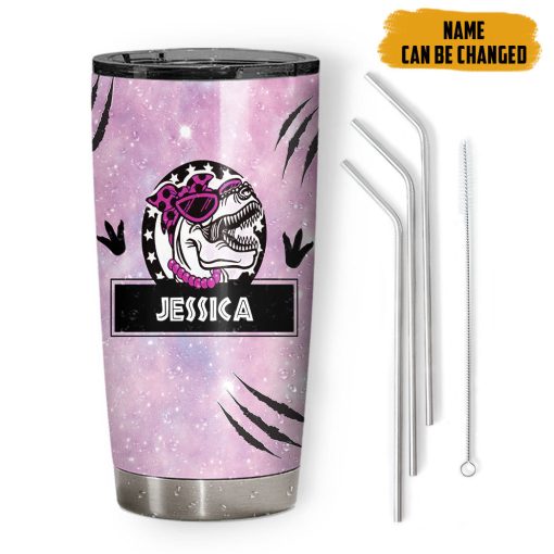 Gearhumans 3D Don't mess with Stepmomsaurus You'll Get Jurasskicked Custom Name Tumbler - Image 2