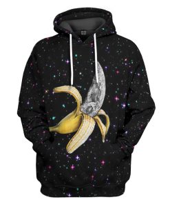 Gearhumans 3D Banana Galaxy Custom Tshirt Hoodie Apparel