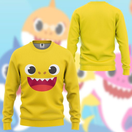 Gearhumans 3D Baby Shark Family Custom Tshirt Hoodie Apparel - Image 11