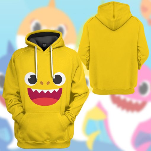 Gearhumans 3D Baby Shark Family Custom Tshirt Hoodie Apparel - Image 10