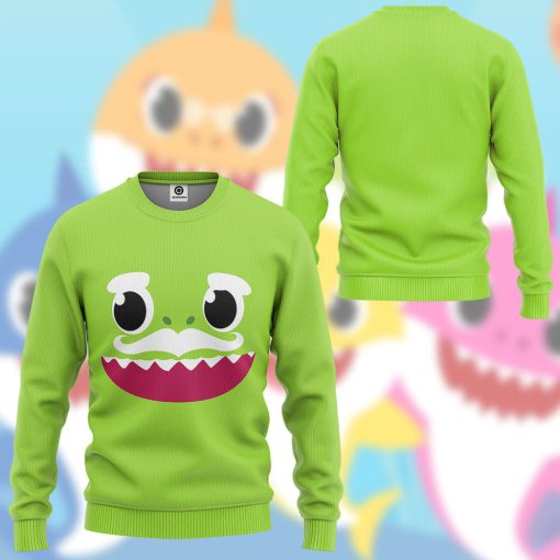 Gearhumans 3D Grandpa Shark Family Custom Tshirt Hoodie Apparel