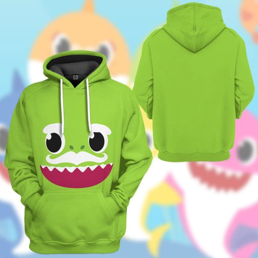 Gearhumans 3D Grandpa Shark Family Custom Tshirt Hoodie Apparel