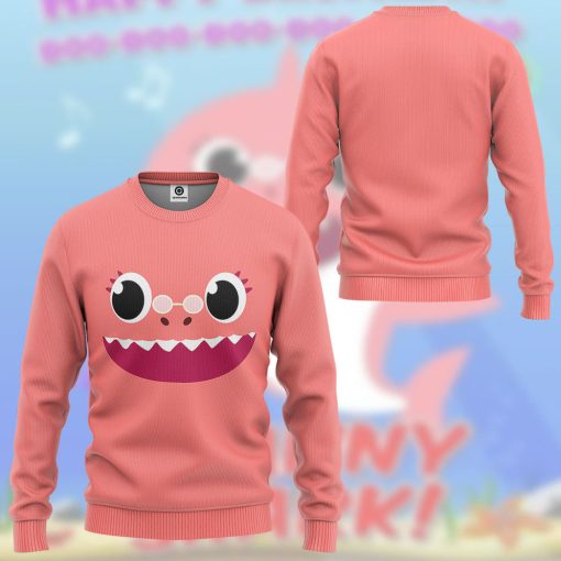 Gearhumans 3D Grandma Shark Family Custom Tshirt Hoodie Apparel - Image 10