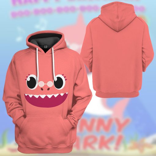Gearhumans 3D Grandma Shark Family Custom Tshirt Hoodie Apparel - Image 9
