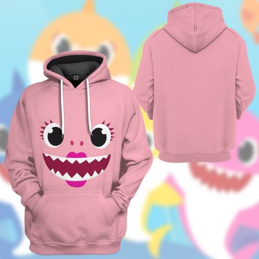 Gearhumans 3D Mama Shark Family Custom Tshirt Hoodie Apparel