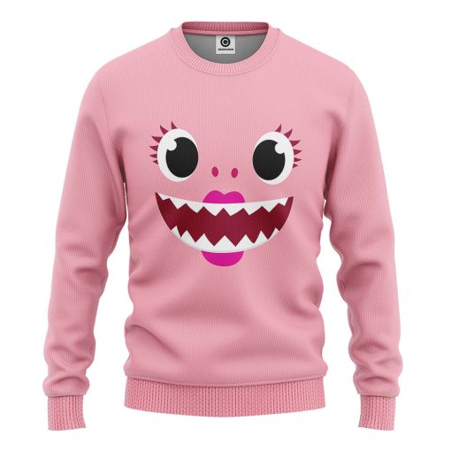 Gearhumans 3D Mama Shark Family Custom Tshirt Hoodie Apparel