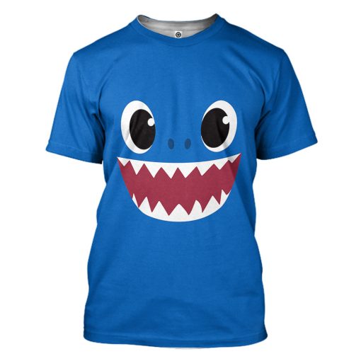 Gearhumans 3D Papa Shark Family Custom Tshirt Hoodie Apparel