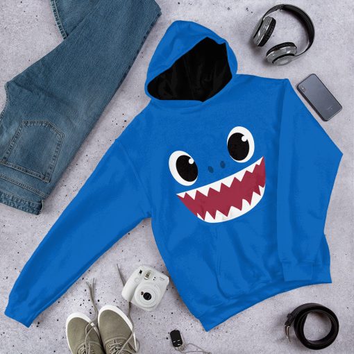 Gearhumans 3D Papa Shark Family Custom Tshirt Hoodie Apparel