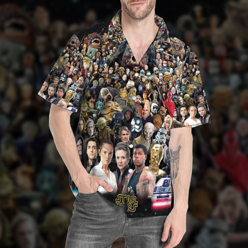 Gearhumans 3D S.W All Characters Custom Hawaiian Shirt 5 Gearhumans 3D S.W All Characters Custom Hawaiian Shirt - Image 5