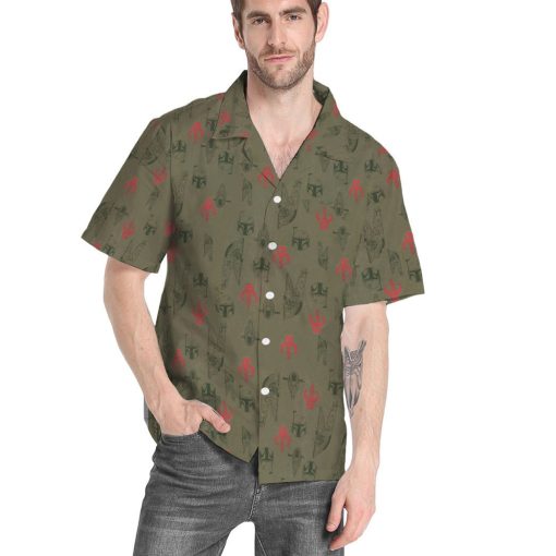 Gearhumans 3D S.W Boba Fett For Mandalorian Beach Vacations Custom Hawaiian Shirt - Image 4