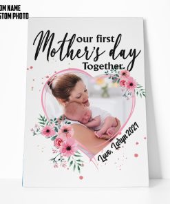 Gearhumans 3D Happy Mothers Day Custom Name Custom Photo Canvas