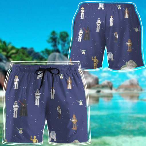 Gearhumans 3D SW Pixel Custom Men Shorts - Image 4