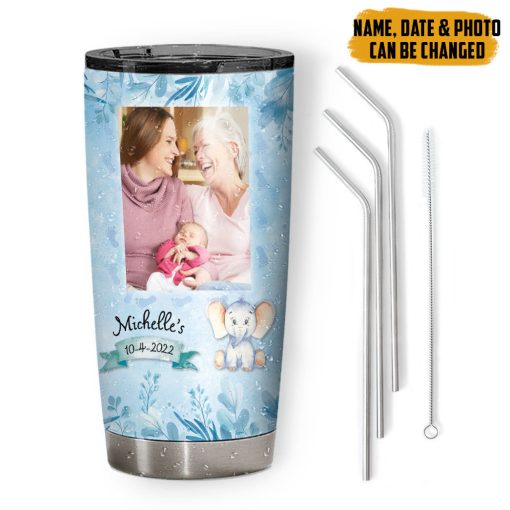 Gearhumans 3D Grandma Told Me You are Awsome Mothers Day Gift Custom Tumbler - Image 2