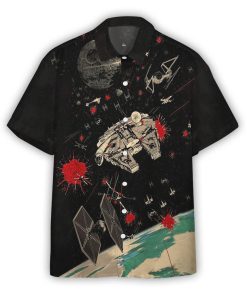 Gearhumans 3D S.W Spaceships Custom Short Sleeves Shirt