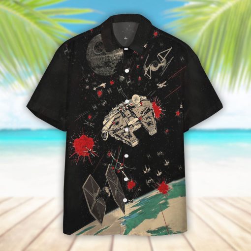 Gearhumans 3D S.W Spaceships Custom Short Sleeves Shirt - Image 6