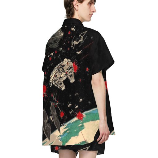 Gearhumans 3D S.W Spaceships Custom Short Sleeves Shirt - Image 5