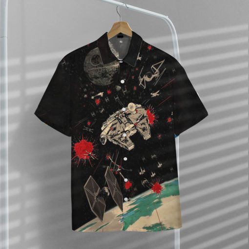 Gearhumans 3D S.W Spaceships Custom Short Sleeves Shirt - Image 7