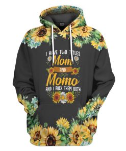 Gearhumans 3D Mom And Mama Mothers Day Sunflower Custom Photo Tshirt Hoodie Apparel