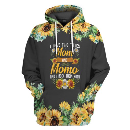 Gearhumans 3D Mom And Mama Mothers Day Sunflower Custom Photo Tshirt Hoodie Apparel