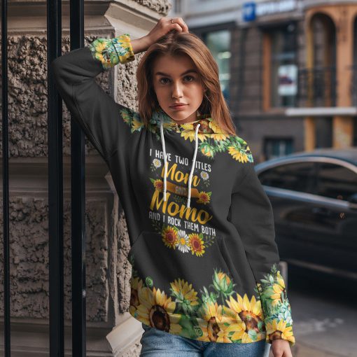 Gearhumans 3D Mom And Mama Mothers Day Sunflower Custom Photo Tshirt Hoodie Apparel - Image 13