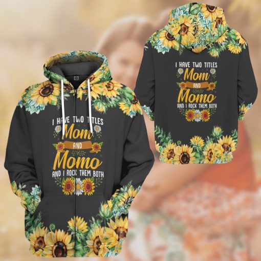 Gearhumans 3D Mom And Mama Mothers Day Sunflower Custom Photo Tshirt Hoodie Apparel - Image 12