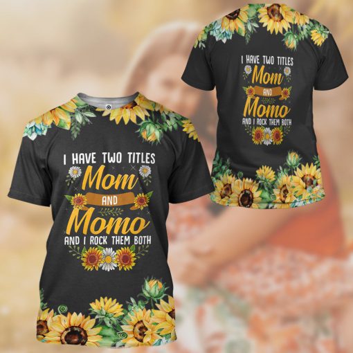 Gearhumans 3D Mom And Mama Mothers Day Sunflower Custom Photo Tshirt Hoodie Apparel - Image 11