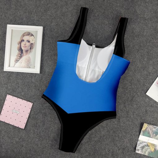Gearhumans 3D S.T Blue Custom One Piece Swimsuit 2 Gearhumans 3D S.T Blue Custom One Piece Swimsuit - Image 2