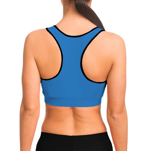 Gearhumans 3D S.T Blue Custom Sport Bra - Image 6