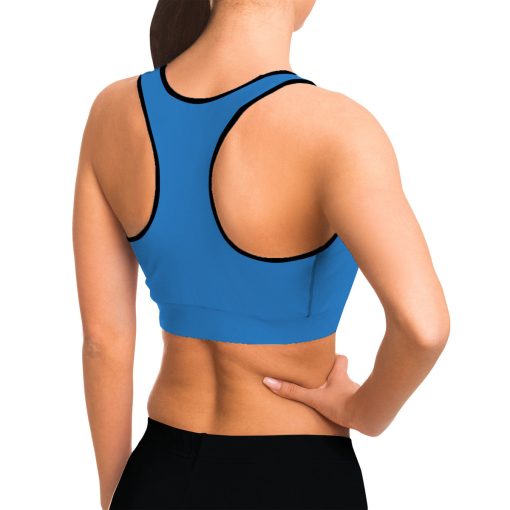 Gearhumans 3D S.T Blue Custom Sport Bra - Image 8