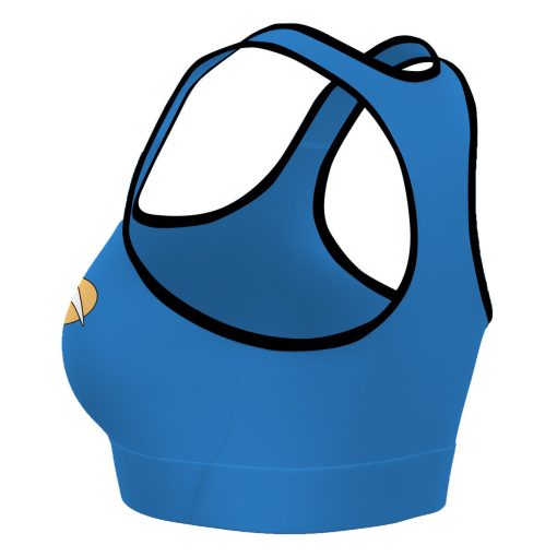 Gearhumans 3D S.T Blue Custom Sport Bra - Image 4