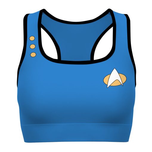Gearhumans 3D S.T Blue Custom Sport Bra