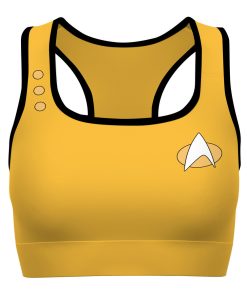 Gearhumans 3D S.T Yellow Custom Sport Bra
