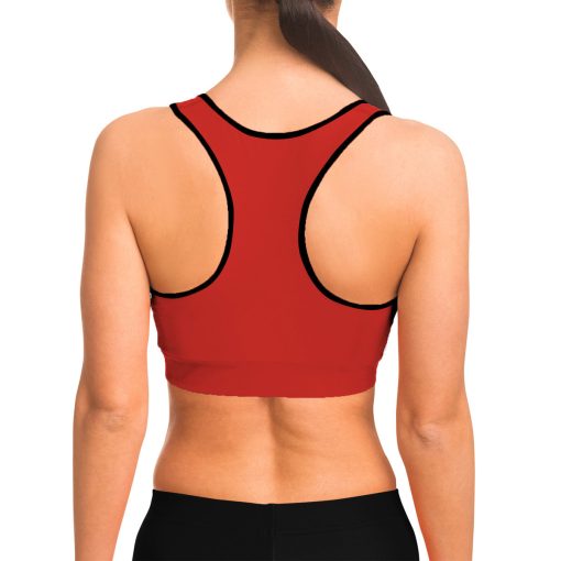 Gearhumans 3D S.T Red Custom Sport Bra 6 Gearhumans 3D S.T Red Custom Sport Bra - Image 6