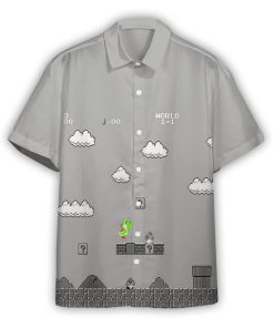 Gearhumans 3D Gray 8Bit Yoshi Custom Short Sleeves Shirt