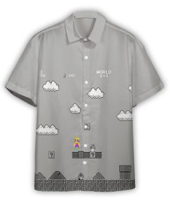 Gearhumans 3D Gray 8Bit Wario Custom Short Sleeves Shirt