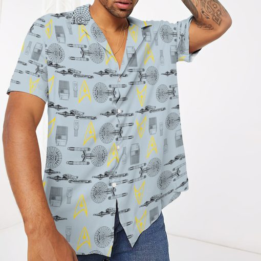 Gearhumans 3D S.T Shipyards Gray Custom Hawaiian Shirt - Image 3