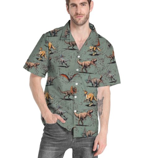 Gearhumans 3D J.P Dinosaur Custom Hawaiian Shirt - Image 4