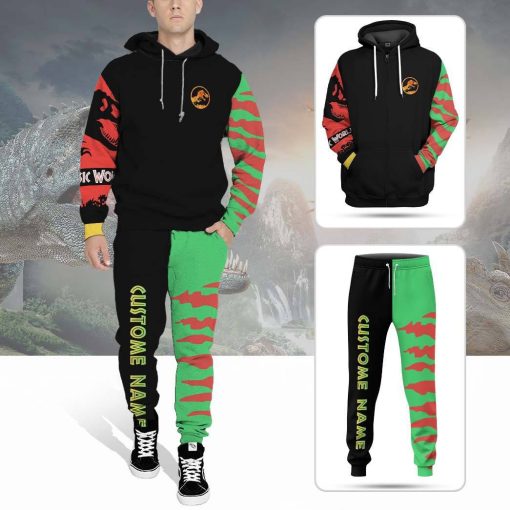 Gearhumans 3D J.P Dinosaur Tour Custom Name Sweatpants - Image 6