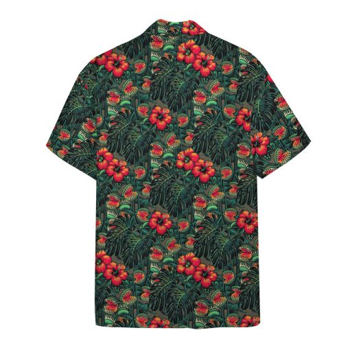 Gearhumans 3D Man Eating Flower Tropical Vibe Custom Hawaii Shirt - Image 3