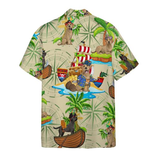 Gearhumans 3D Labrador Pirate x Hawaii Custom Hawaiian Shirt - Image 2