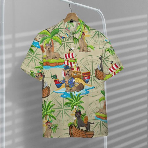 Gearhumans 3D Labrador Pirate x Hawaii Custom Hawaiian Shirt - Image 7