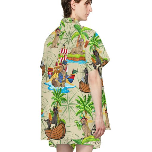Gearhumans 3D Labrador Pirate x Hawaii Custom Hawaiian Shirt - Image 5