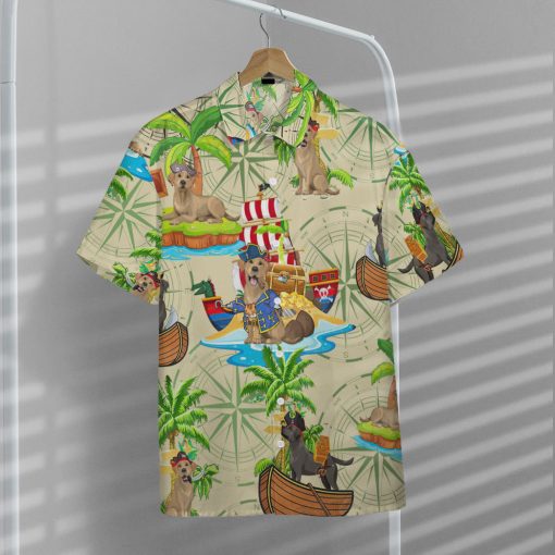 Gearhumans 3D Labrador Pirate x Hawaii Custom Hawaiian Shirt - Image 6