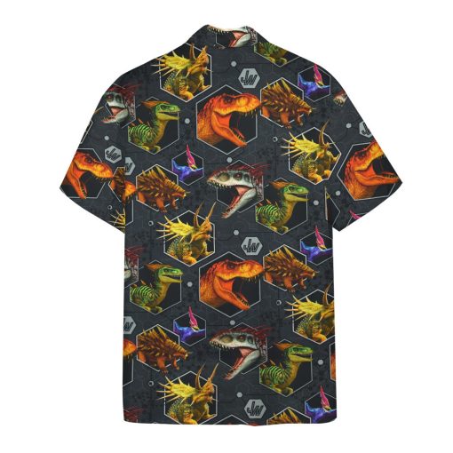 Gearhumans 3D J.P Dinosaur Heads Custom Hawaiian Shirt - Image 2