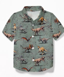 Gearhumans 3D J.P Dinosaur Custom Kid Hawaiian Shirt