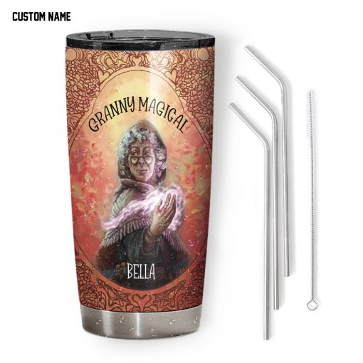 Gearhumans 3D Granny Magic Custom Name Tumbler - Image 2