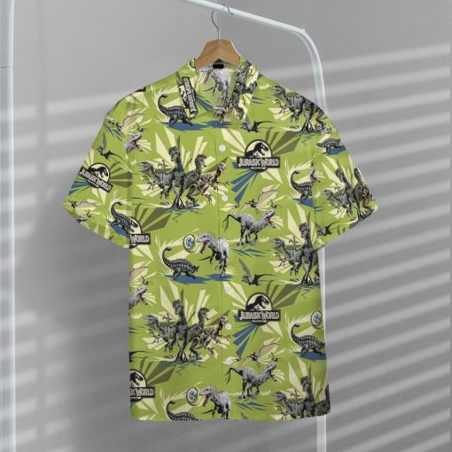 Gearhumans 3D J.P Jungle Rules Dinosaur Custom Hawaiian Shirt - Image 7